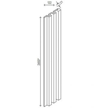 Панель стеновая VOX (ВОКС) Linerio M Plus Line Light Oak 2650х122х21 мм, 6065813