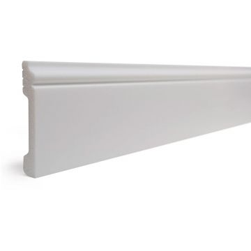 Плинтус Decor-Dizayn (Декор-Дизайн) 2400x79x13 мм, Коллекция Плинтусы 005, Белый, Полистирол, 005-115