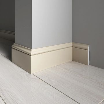 Плинтус Decor-Dizayn (Декор-Дизайн) 2400x79x13 мм, Коллекция Плинтусы 005, Бежевый, Полистирол, 005-74