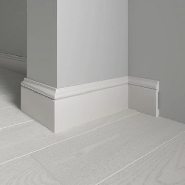 Плинтус Decor-Dizayn (Декор-Дизайн) 2400x79x13 мм, Коллекция Плинтусы 005, Серый, Полистирол, 005-75