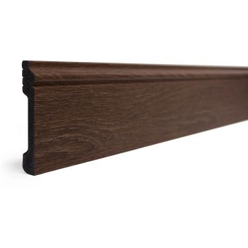 Плинтус Decor-Dizayn (Декор-Дизайн) 2400x79x13 мм, Коллекция Плинтусы 005, Коричневый, Полистирол, 005-82SH