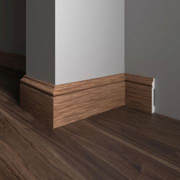 Плинтус Decor-Dizayn (Декор-Дизайн) 2400x79x13 мм, Коллекция Плинтусы 005, Коричневый, Полистирол, 005-83SH