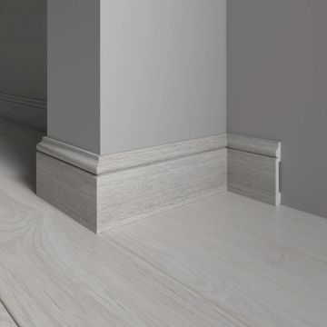 Плинтус Decor-Dizayn (Декор-Дизайн) 2400x79x13 мм, Коллекция Плинтусы 005, Серый, Полистирол, 005-89SH