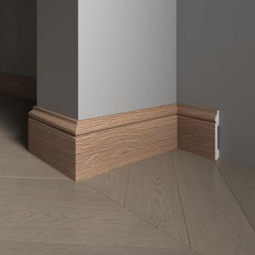 Плинтус Decor-Dizayn (Декор-Дизайн) 2400x79x13 мм, Коллекция Плинтусы 005, Коричневый, Полистирол, 005-90SH