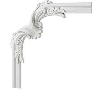 Уголок декоративный Decor-Dizayn (Декор-Дизайн) 310х310х16 мм, Коллекция DD, Белый, Полиуретан, C2-DD400