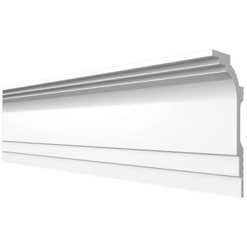 Карниз Decor-Dizayn (Декор-Дизайн) 2000х100х50 мм, Коллекция Грани, Белый, Полистирол, DD515