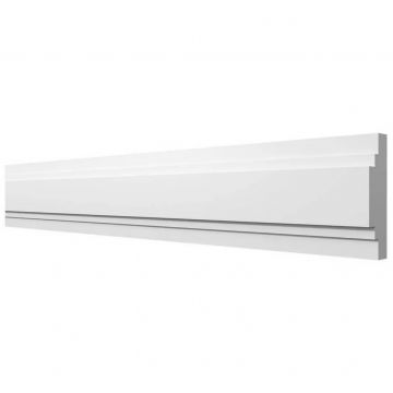 Молдинг Decor-Dizayn (Декор-Дизайн) 2000х30х10 мм, Коллекция Грани, Белый, Полистирол, DD623