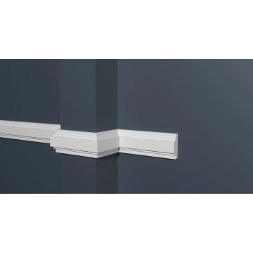 Молдинг Decor-Dizayn (Декор-Дизайн) 2000х30х10 мм, Коллекция Грани, Белый, Полистирол, DD623