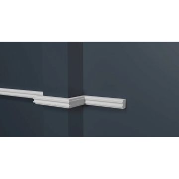 Молдинг Decor-Dizayn (Декор-Дизайн) 2000х15х13 мм, Коллекция Estet (Эстет), Белый, Полистирол, DD627