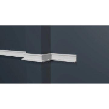 Молдинг Decor-Dizayn (Декор-Дизайн) 2000х20х10 мм, Коллекция Estet (Эстет), Белый, Полистирол, DD628