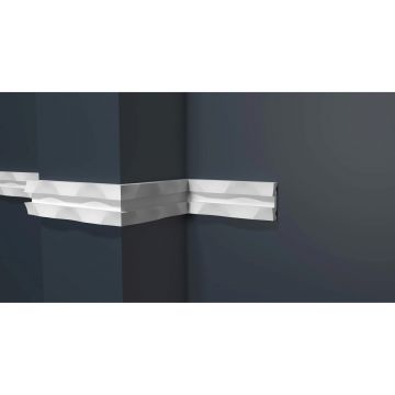 Молдинг Decor-Dizayn (Декор-Дизайн) 2000х32.8х10 мм, Коллекция Modern (Модерн), Белый, Полистирол, DD636
