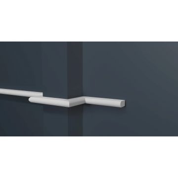 Молдинг Decor-Dizayn (Декор-Дизайн) 2000х18.4х10 мм, Коллекция Modern (Модерн), Белый, Полистирол, DD638