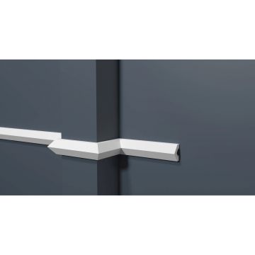 Молдинг Decor-Dizayn (Декор-Дизайн) 3000х20х13 мм, Коллекция Грани, Белый, Полистирол, DD642(3m)