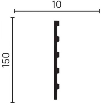 Панель Decor-Dizayn (Декор-Дизайн) 3000х150х10 мм, Коллекция Грани, Белая, Полистирол, DD901(3m)