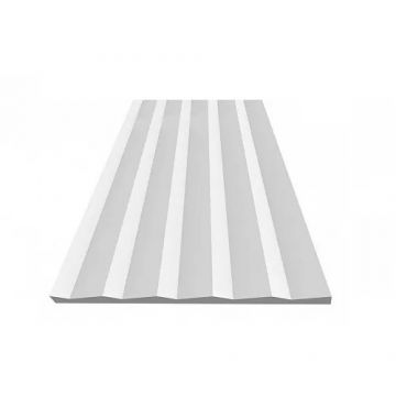 Панель Decor-Dizayn (Декор-Дизайн) 3000х150х10 мм, Коллекция Грани, Белая, Полистирол, DD903(3m)