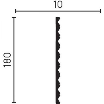 Панель Decor-Dizayn (Декор-Дизайн) 2000х180х10 мм, Коллекция Грани, Белая, Полистирол, DD908