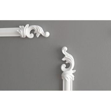 Элемент декоративный Decor-Dizayn (Декор-Дизайн) 124х54х19.5 мм, Белый, Полиуретан, 2 шт в упаковке, H1-157A LR