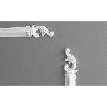 Элемент декоративный Decor-Dizayn (Декор-Дизайн) 165х71х26 мм, Белый, Полиуретан, 2 шт в упаковке, H1-DD002 LR