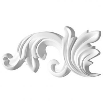 Элемент декоративный Decor-Dizayn (Декор-Дизайн) 165х71х25 мм, Белый, Полиуретан, 2 шт в упаковке, H1-DD301 LR