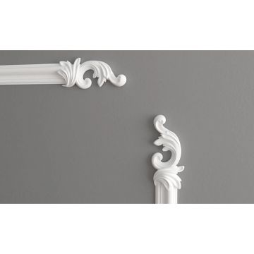 Элемент декоративный Decor-Dizayn (Декор-Дизайн) 165х71х25 мм, Белый, Полиуретан, 2 шт в упаковке, H1-DD301 LR