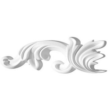 Элемент декоративный Decor-Dizayn (Декор-Дизайн) 102х46х16 мм, Белый, Полиуретан, 2 шт в упаковке, H1-DD35 LR