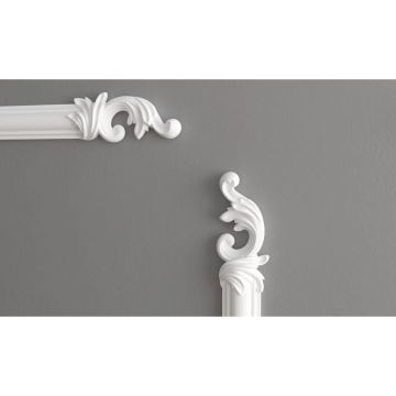 Элемент декоративный Decor-Dizayn (Декор-Дизайн) 102х46х16 мм, Белый, Полиуретан, 2 шт в упаковке, H1-DD35 LR