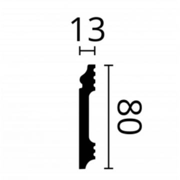Плинтус напольный NMC (НМЦ) Wallstyl FL1 2000х13х80 мм DSPLFL200011