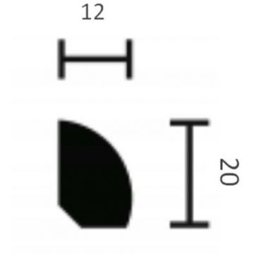 Плинтус напольный NMC (НМЦ) Wallstyl FL6 2000х12х20 мм DSPLFL200060