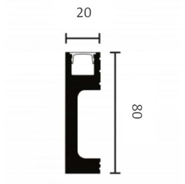 Плинтус напольный NMC (НМЦ) Wallstyl IL10 2000х20х80 мм 3042071