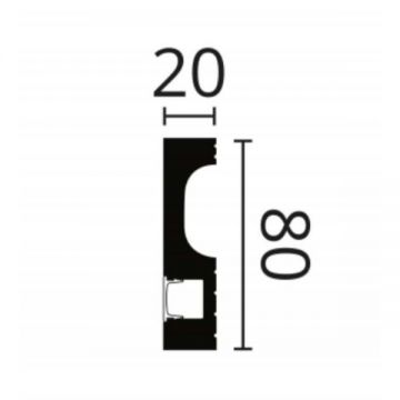 Плинтус напольный NMC (НМЦ) Wallstyl IL11 2000х20х80 мм 3042072