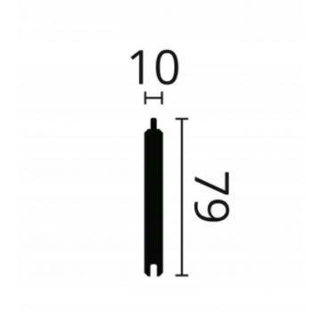Молдинг NMC (НМЦ) Wallstyl WG1 2440х79х10 мм DSCWG010