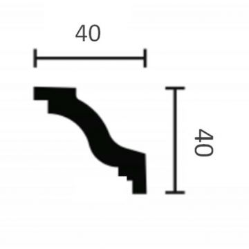 Карниз NMC (НМЦ) Wallstyl WT6 Rus 2000х40х40 мм DSCLWT200060