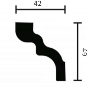 Карниз NMC (НМЦ) Wallstyl WT9 Rus 2000х42х49 мм DSCLWT200090