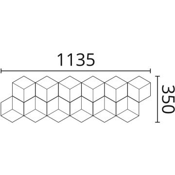 Панель декоративная NMC (НМЦ) Arstyl 3D Wall Panel Cube 1135х350х24 мм 3012861