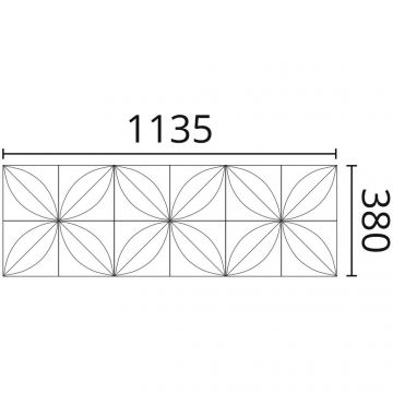 Панель декоративная NMC (НМЦ) Arstyl 3D Wall Panel Flowers 5 P 1135х380х28 мм 3025673