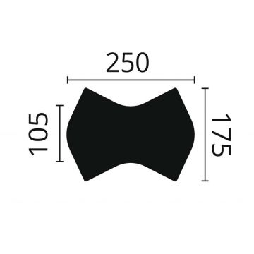 Настенная плитка (элемент) NMC (НМЦ) Arstyl Wall Tiles Wing 10 P 250х175х25 мм 3015486