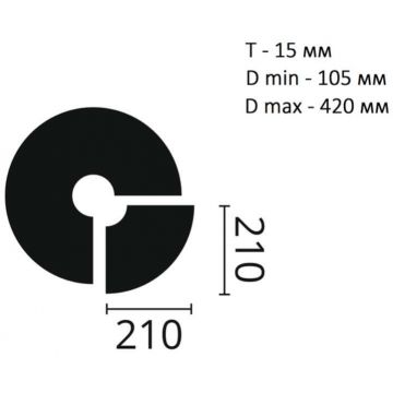 Розетка NMC (НМЦ) Arstyl R61 420х420х15 мм DUCAR610