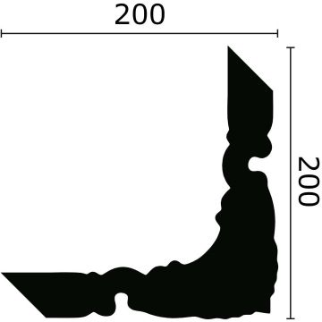 Уголок NMC (НМЦ) Arstyl Z101 200х200 мм DUVAZ1011 4 шт.