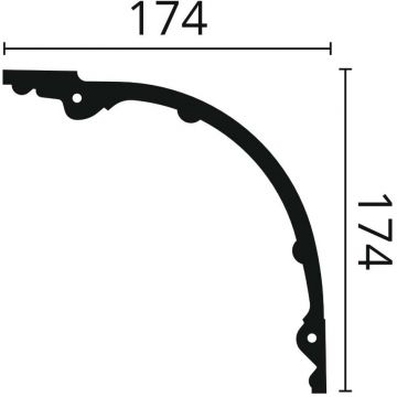 Карниз NMC (НМЦ) Arstyl Z40 2000х174х174 мм DUMANZ40000