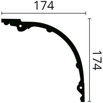 Карниз NMC (НМЦ) Arstyl Z41 2000х174х174 мм DUMANZ41000