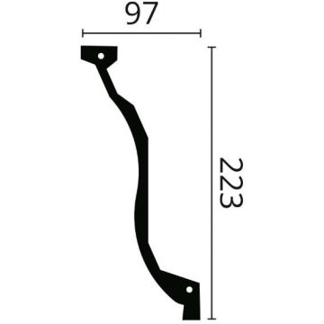 Карниз NMC (НМЦ) Arstyl Z7 2000х97х223 мм DUMANZ07000