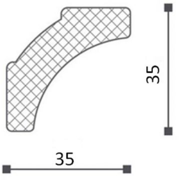 Карниз NMC (НМЦ) Nomastyl LX-45 Rus (B2) 2000х35х35 мм DSMNNB200