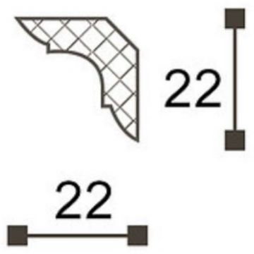 Карниз NMC (НМЦ) Nomastyl LX-23 Rus (MB) 2000х22х22 мм DSMPMB00
