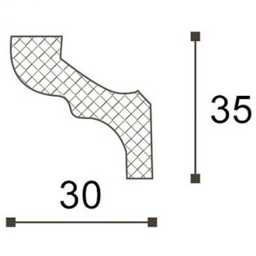 Карниз NMC (НМЦ) Nomastyl LX-35 Rus (MF) 2000х30х35 мм DSMPMF01