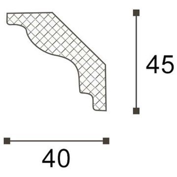 Карниз NMC (НМЦ) Nomastyl LX-60 Rus (MT) 2000х40х45 мм DSMPMT01