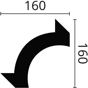 Уголок NMC (НМЦ) Nomastyl O16 130х160х160 мм DUVNO160 4 шт.