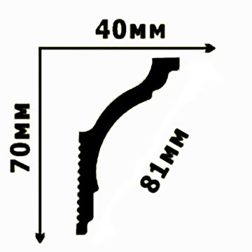 Плинтус Glanzepol (Гланзепол) 2000х40х70 мм (GPX-08)