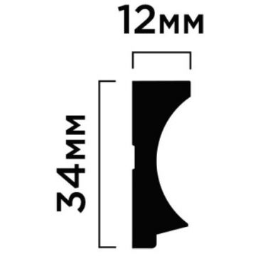 Финишный молдинг HiWood (ХайВуд) 2700х34х12 мм W49G (LF139B) шт.