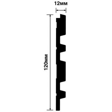 Декоративная панель HiWood (ХайВуд) 3000х12х120 мм NP Белый LV122 Long