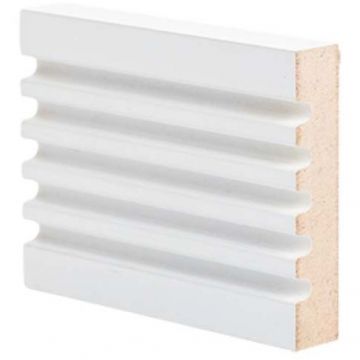 Дверной наличник МДФ грунтованный под покраску Ликорн (Likorn) Белый 2070х16х75 мм D 5.75.16